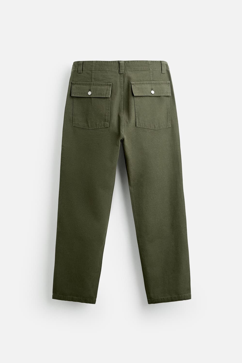 자라 스트레이트 레그 트라우저 패치 다크 카키 상품이미지6