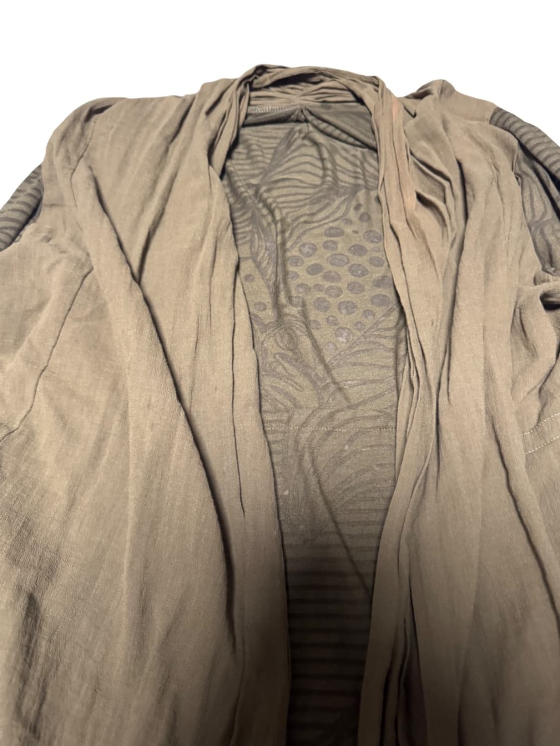 Vintage khaki long cardigan 상품이미지2