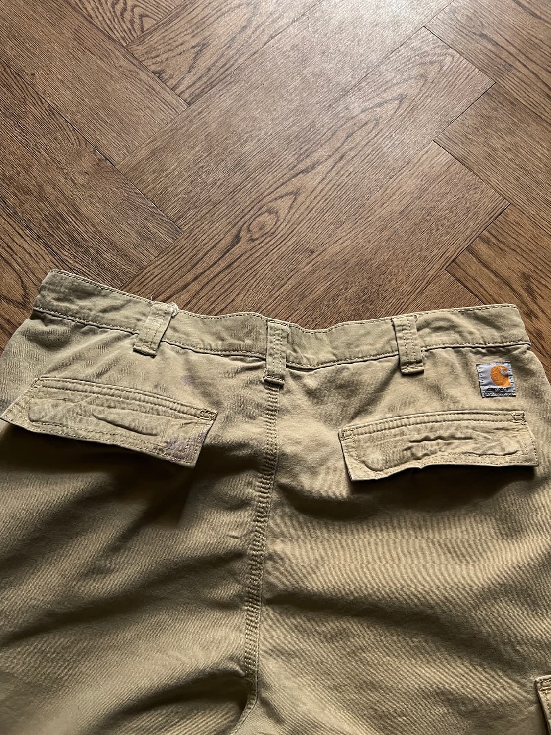 [36]칼하트 USA 더티워싱 베이지 카고 팬츠 상품이미지6