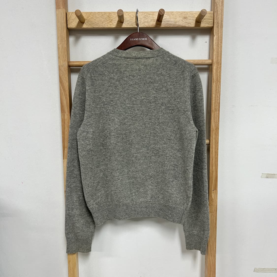 꼼데가르송 화이트 하트 와펜 니트 가디건 그레이 상품이미지5