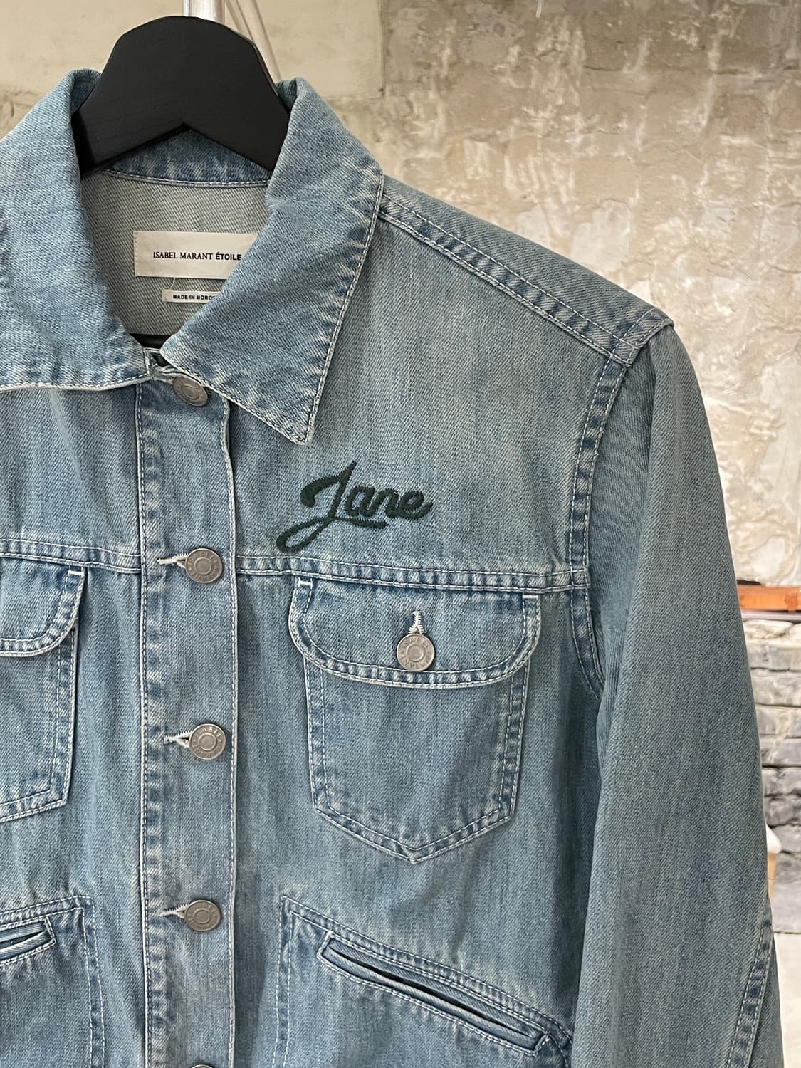 이자벨 마랑 에뚜왈 연청 레인 메이커스 크롭 데님 자켓 상품이미지4