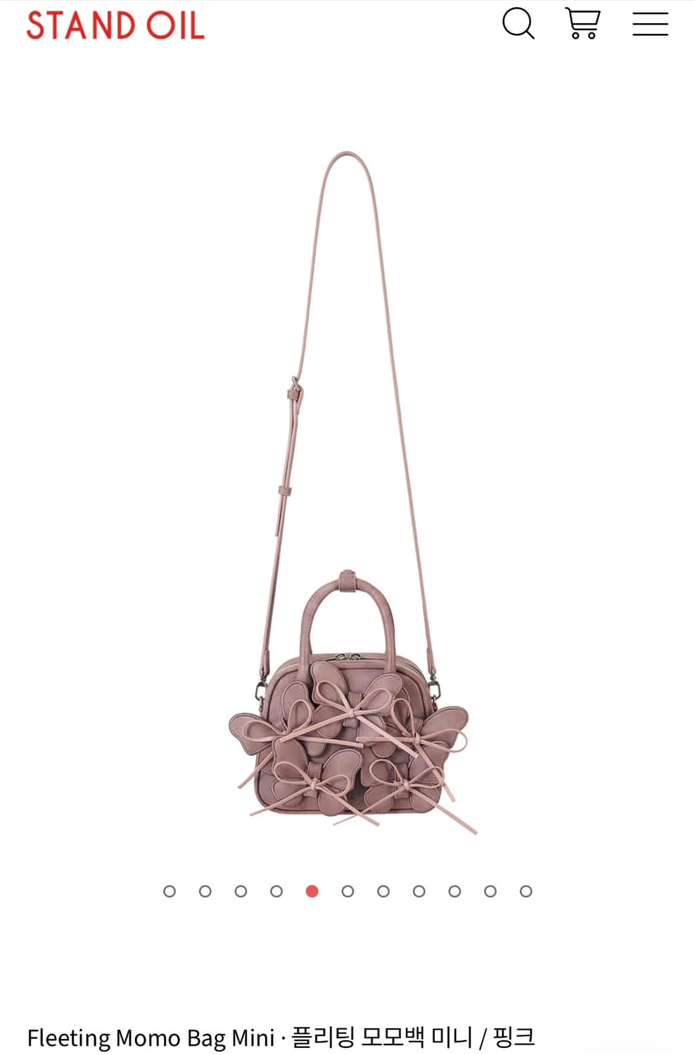 스탠드오일 플리팅 모모백 미니 핑크 상품이미지3
