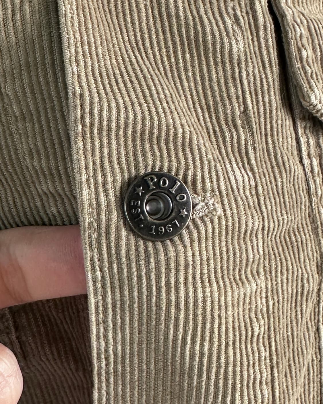 폴로 베이지 코듀로이 트러커 자켓 (va.95) 상품이미지5