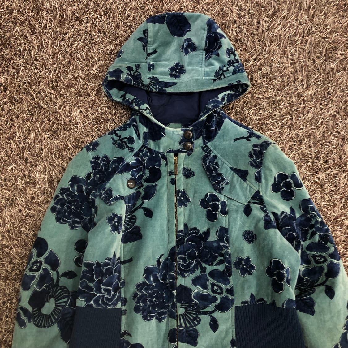 겐조 여성 플라워 후드 롱 자켓 상품이미지2