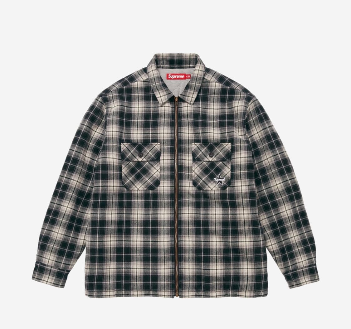 (새제품) 슈프림 써멀 라인드 집업 플란넬 셔츠 블랙 - 25FW(M) 상품이미지2