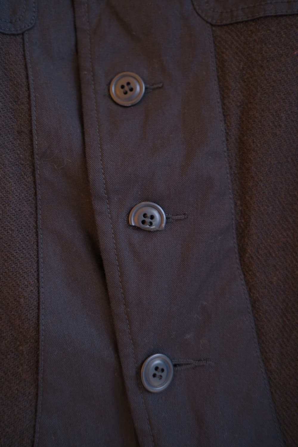 Wool & cotton combi long coat 상품이미지10