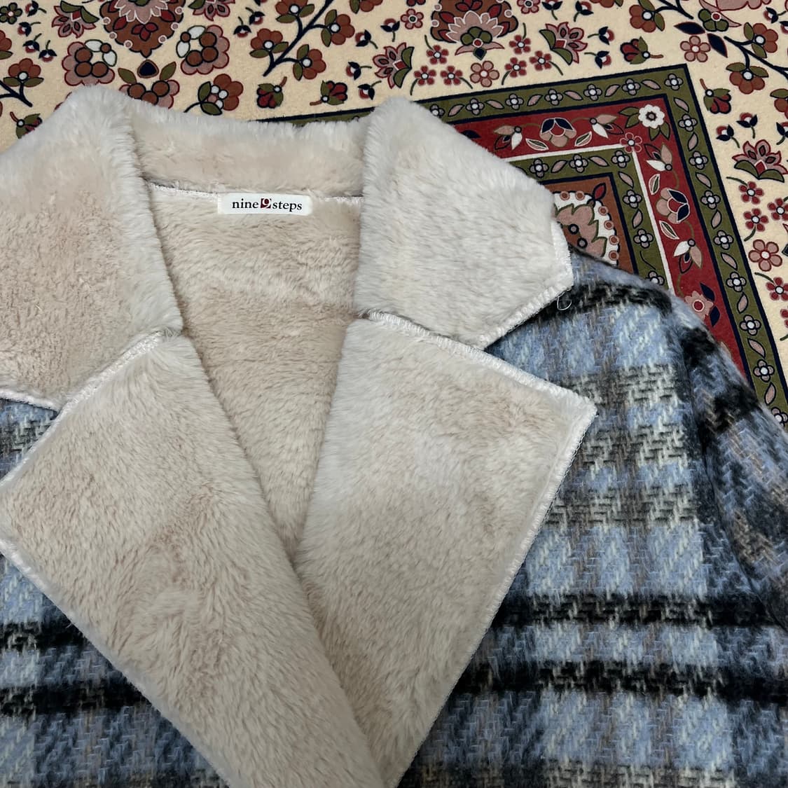 나인스텝스 체크 더블 롱코트 88-97-165 상품이미지4