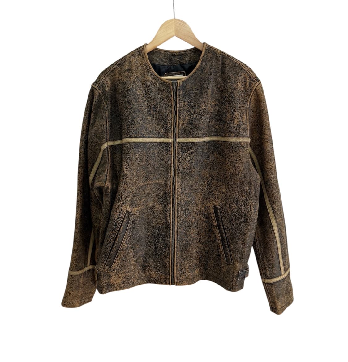 게스 USA 크레클 레더 자켓 상품이미지1