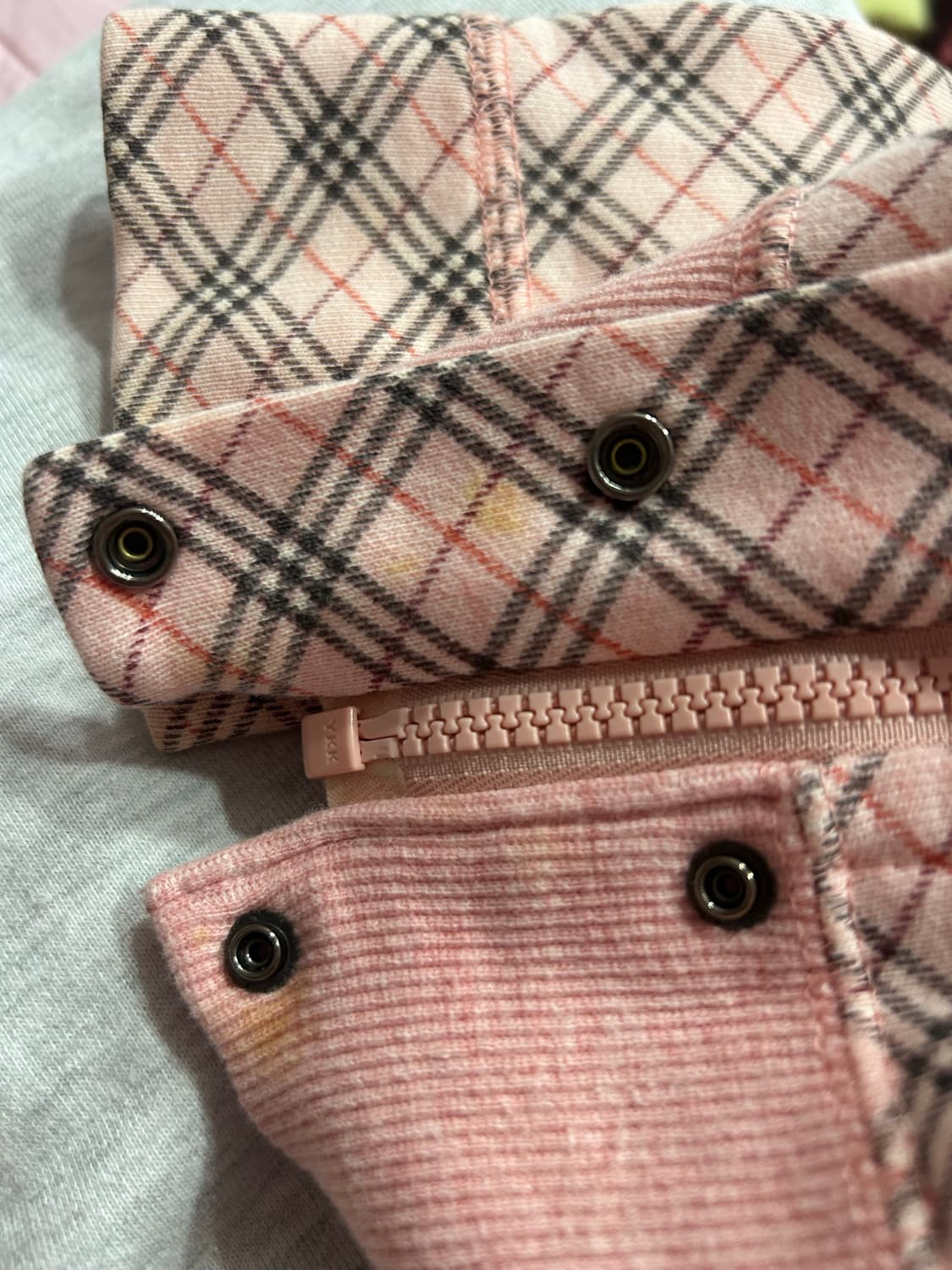 버버리 블루라벨 핑크체크 면집업자켓 상품이미지7