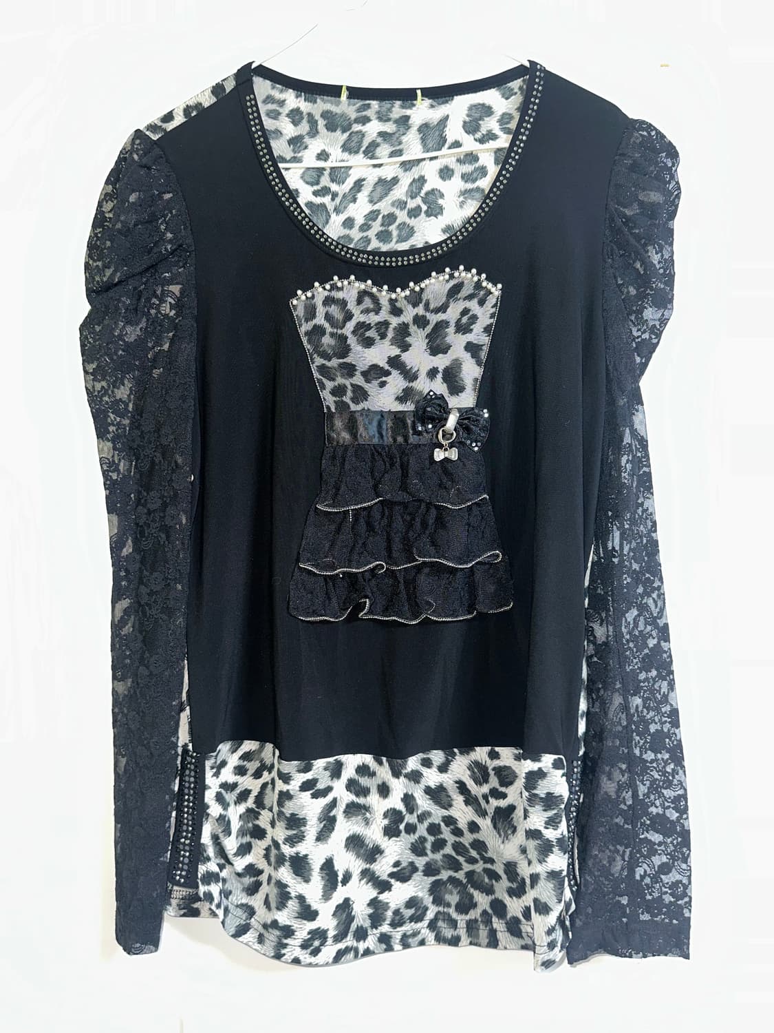 갸루 펑크 시스루 블라우스 상품이미지1