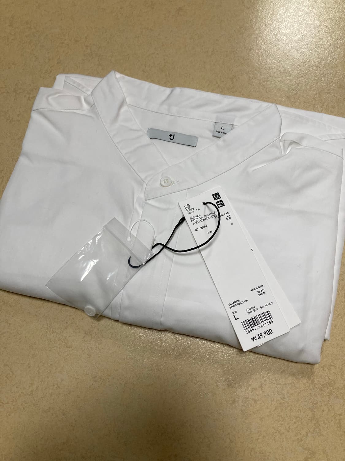 유니클로 질샌더 +j 수피마코튼 오버사이즈 셔츠 화이트 (L 새상품) 상품이미지3