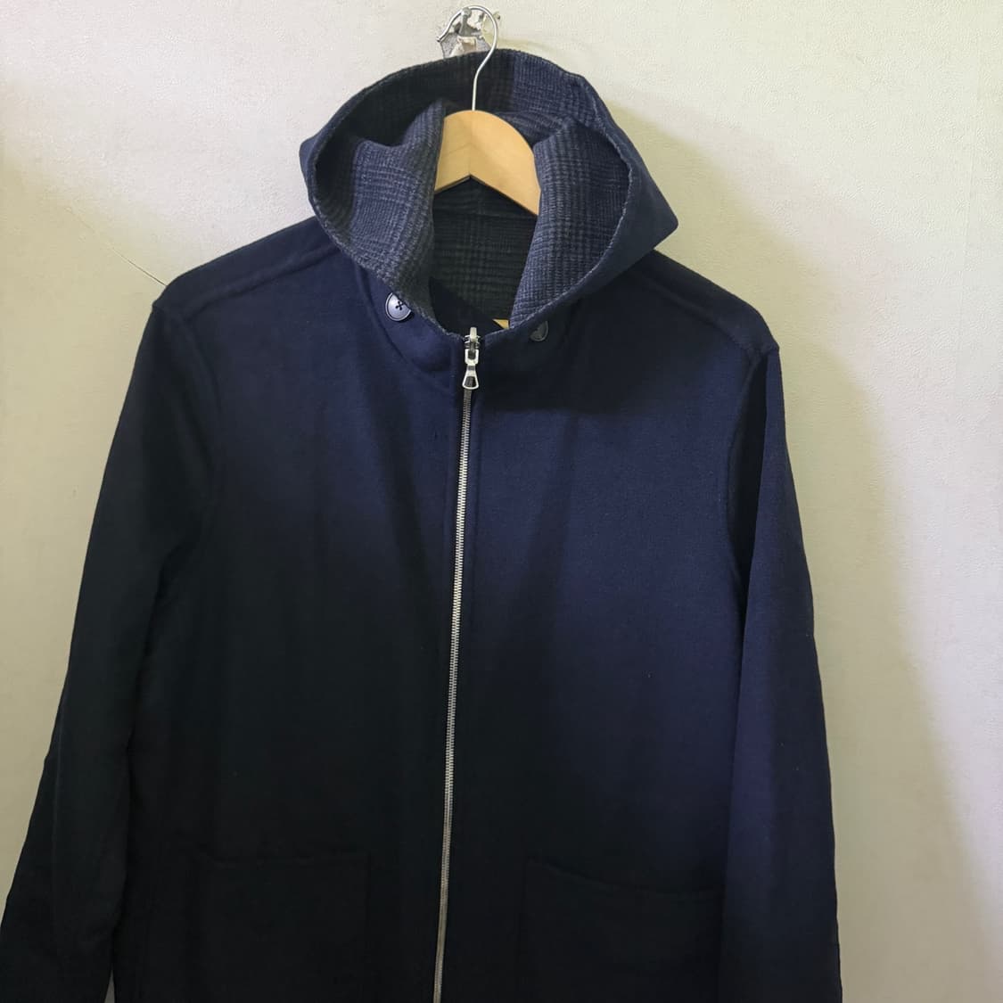 라코스테 리버시블 여성 울 코트 36 (오버핏) 상품이미지3