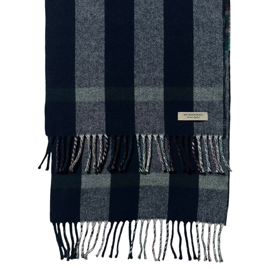 버버리 플레이드 체크 스트라이프 울 머플러 목도리 상품이미지4
