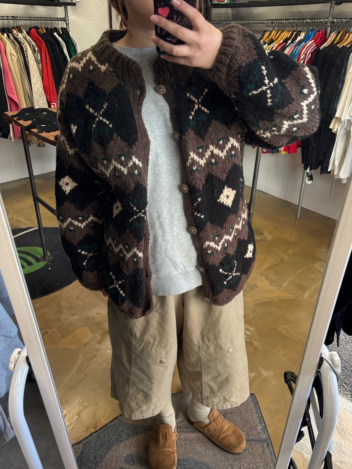 빈티지 브라운 모리 가디건 상품이미지2