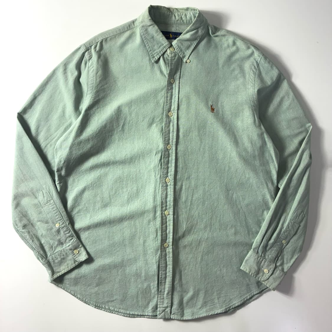 Polo  폴로 랄프로렌 자수 코튼 라이트그린 셔츠  상품이미지1