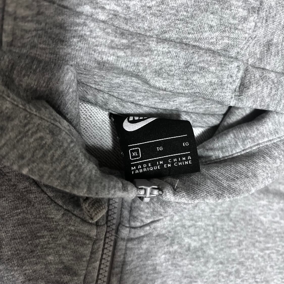 [XL] 나이키 NSW 클럽 풀 집 후드 그레이 헤더 상품이미지4