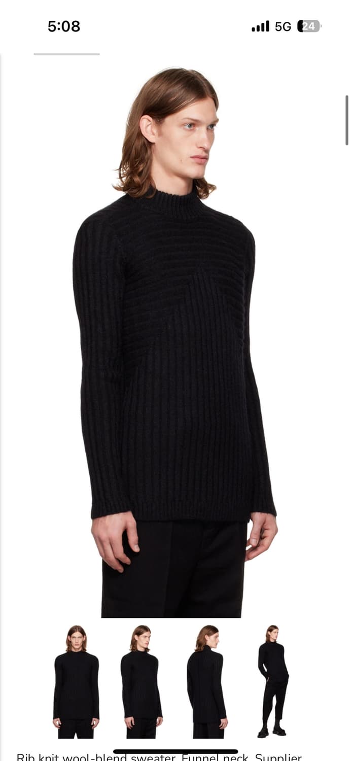 Rick Owens Black Level Lupetto Sweater 상품이미지2
