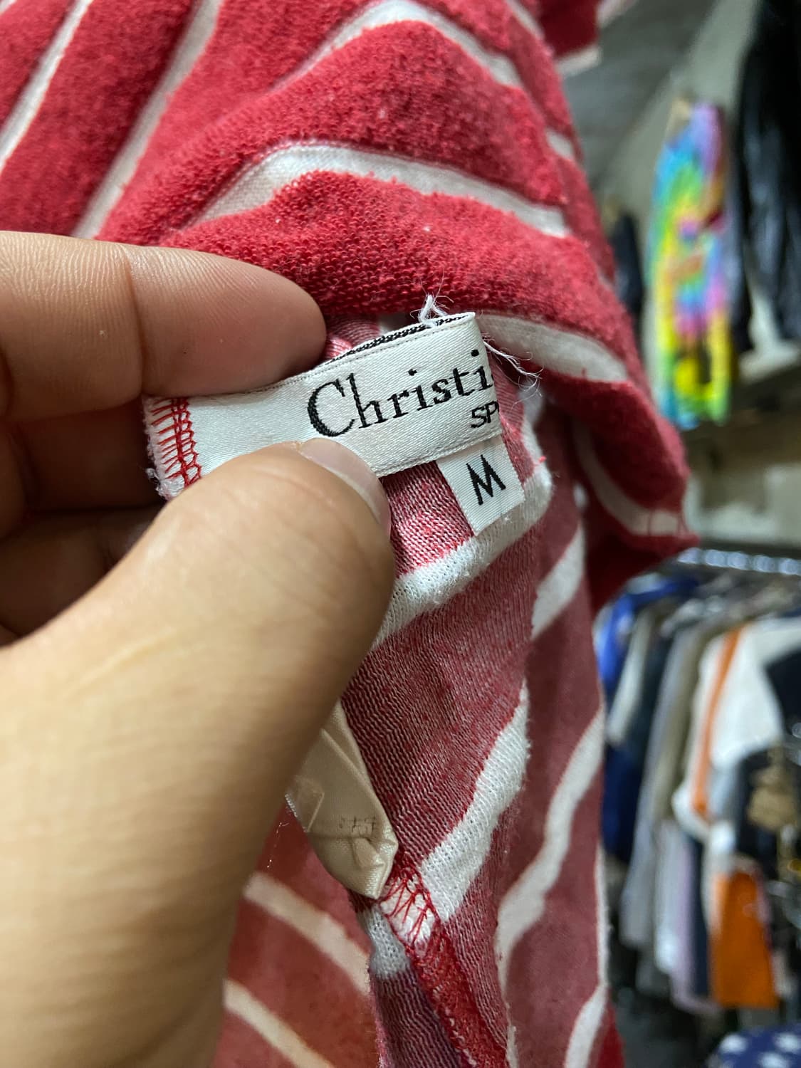 90s Christian Dior 크리스찬 디올 테리 원단 티셔츠 상품이미지3