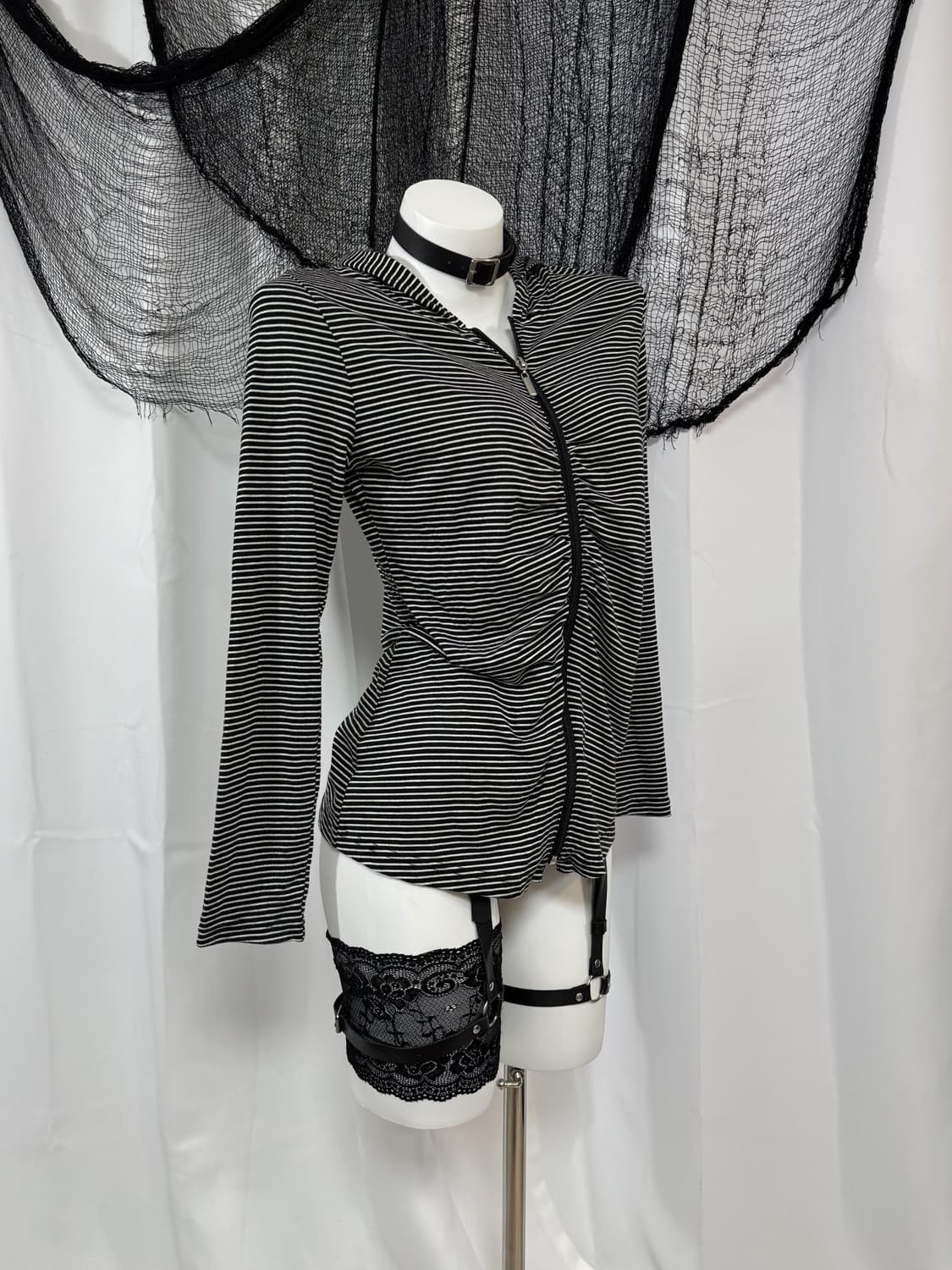 stripe hood zip up 상품이미지3