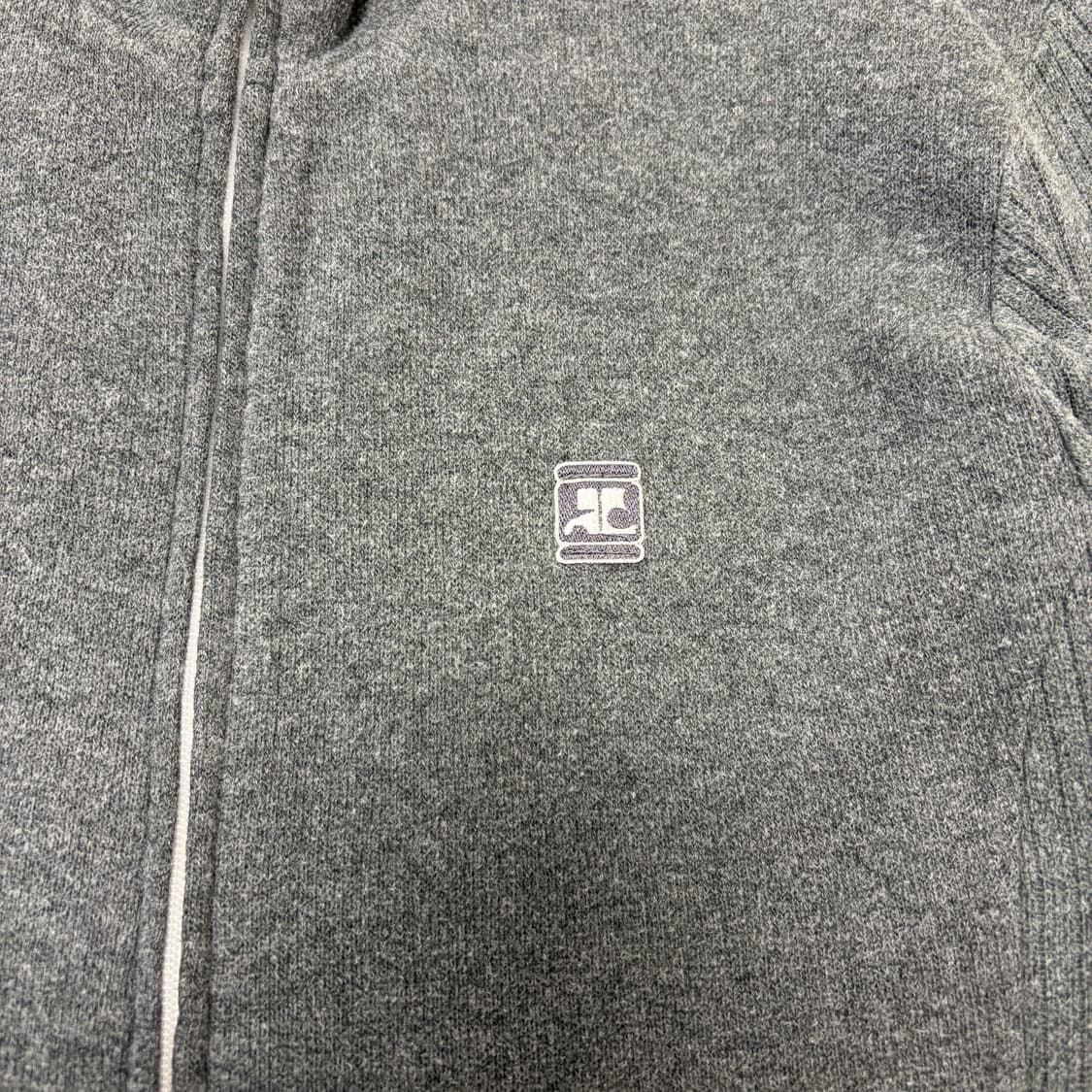 꾸레쥬 그레이 집업 니트 가디건 상품이미지3