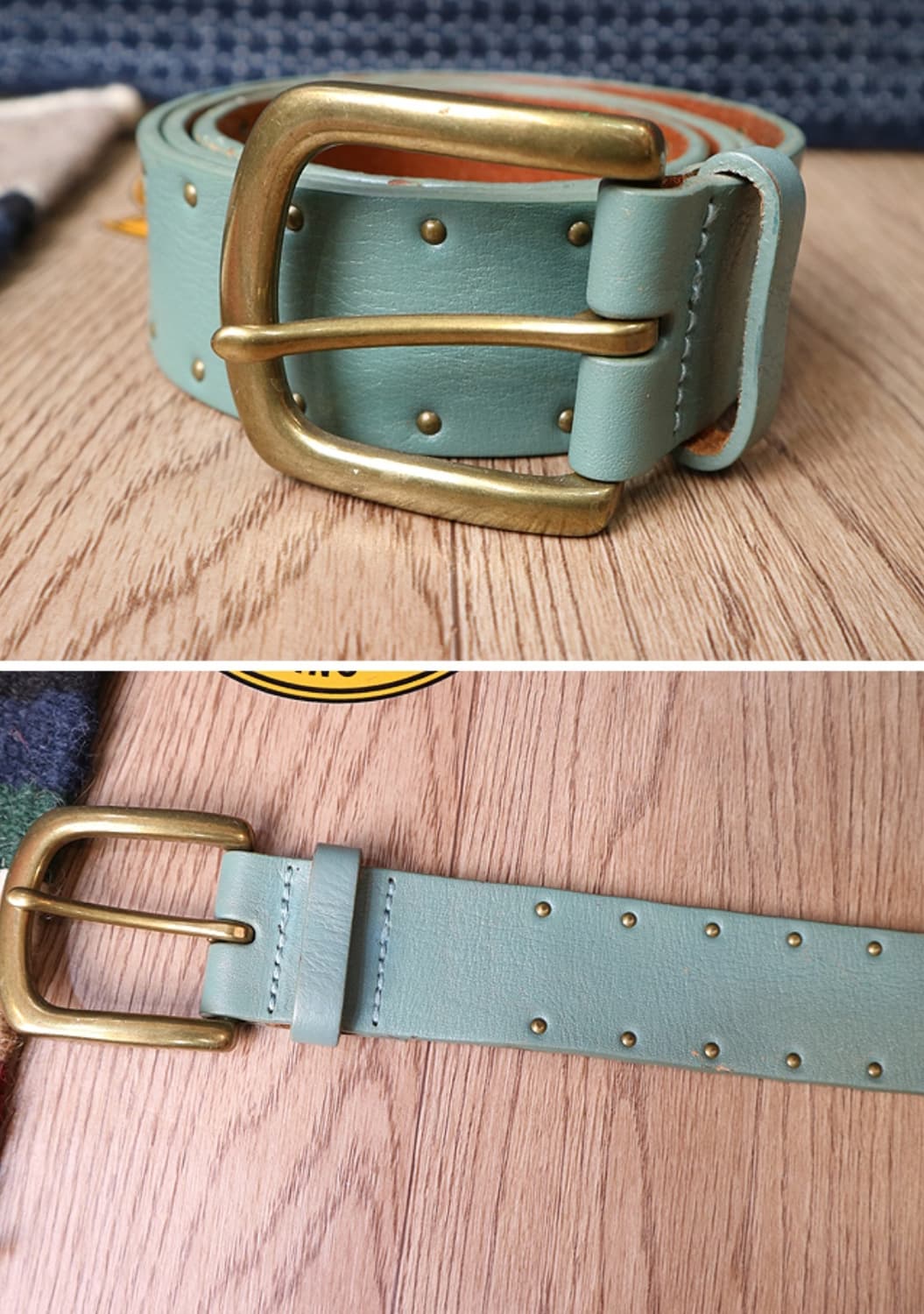 solid brass 솔리드 브라스앤코 핸드메이드 가죽 벨트, 상품이미지2