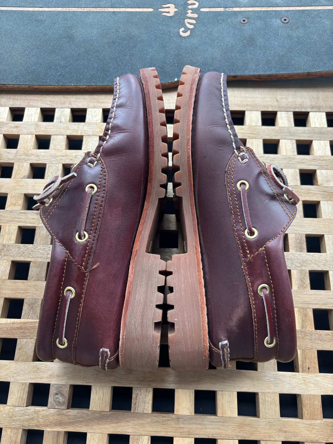 팀버랜드 3아이 보트슈즈 버건디 270 상품이미지3