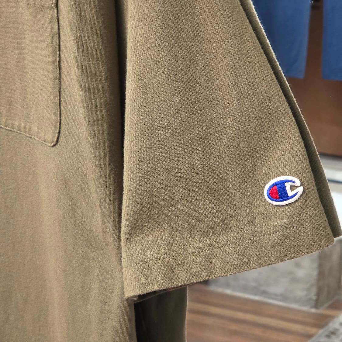 JPN 챔피온 카키 빅 프린팅 오버핏 반팔 상품이미지3