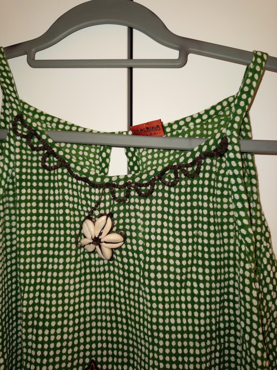 에스닉 패턴 여름 휴양지 비즈 끈 원피스 상품이미지2