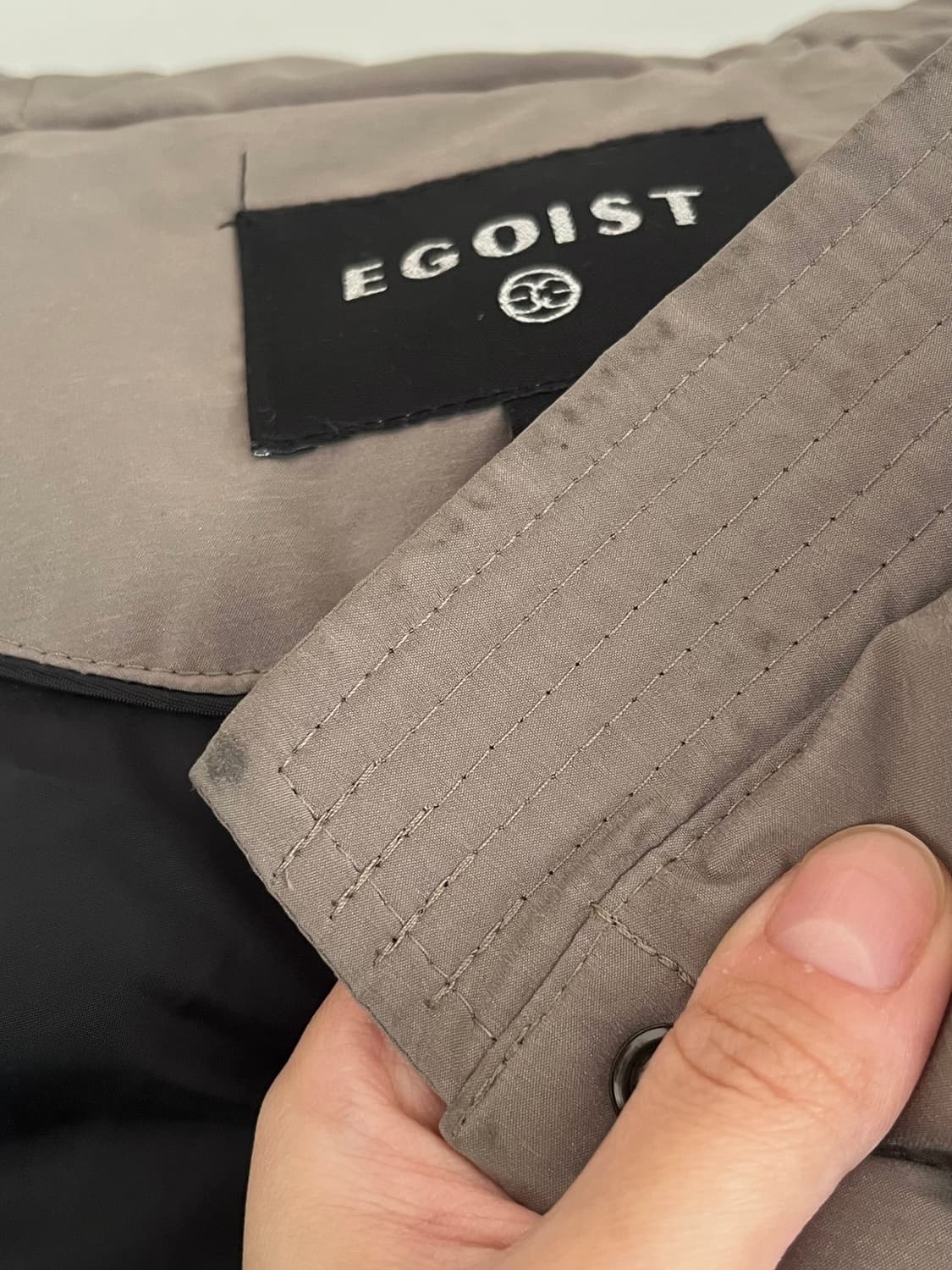 55) 에고이스트 덕다운 폭스퍼 패딩 베이지 상품이미지10