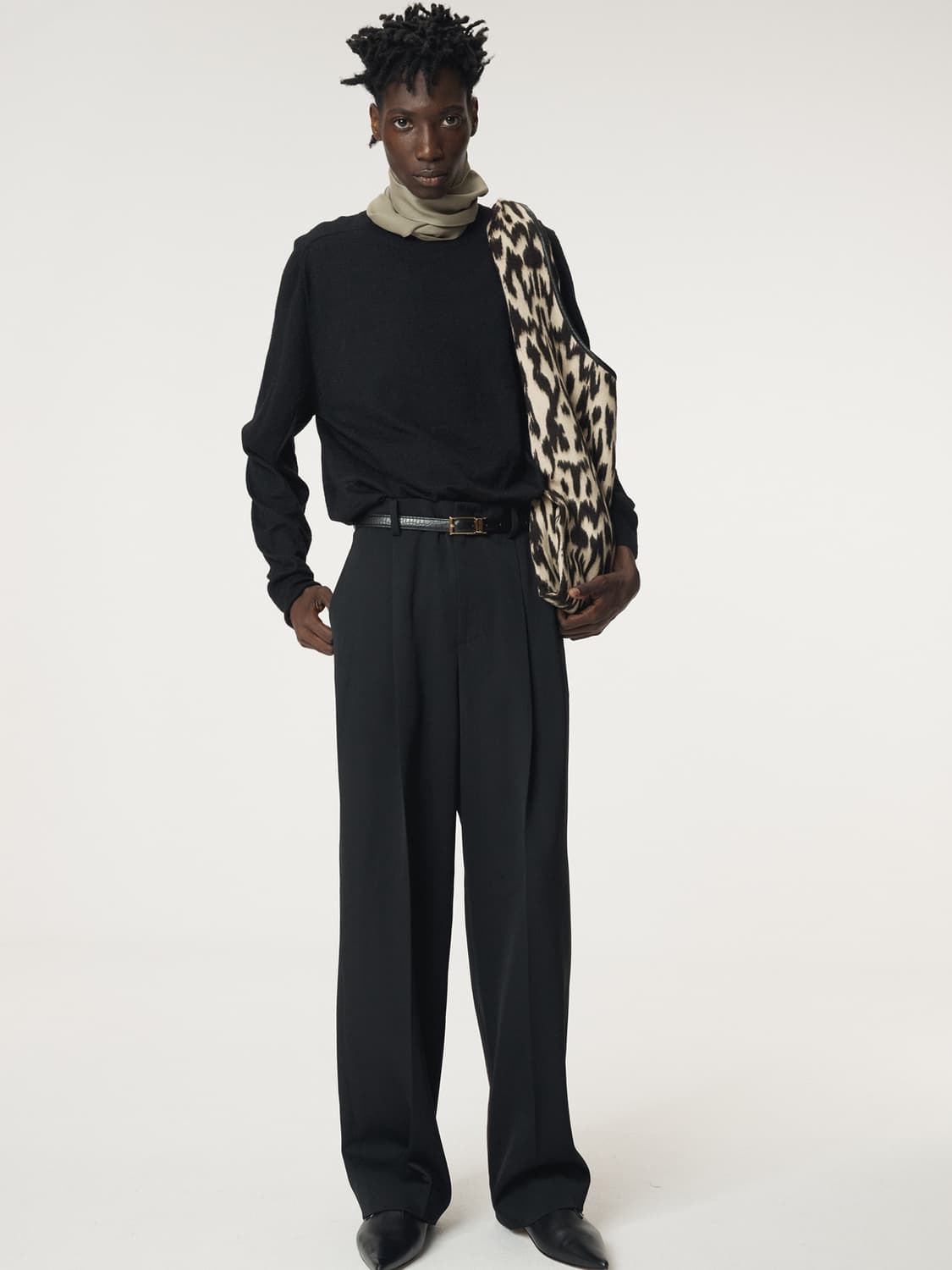 [OS] 렉토 레오파드 울 숄더 백 상품이미지2