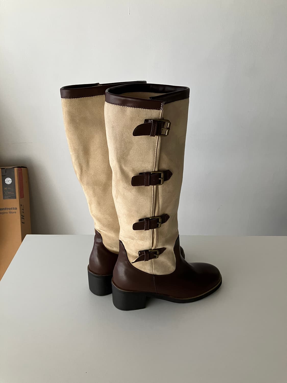 배색 롱 부츠 상품이미지4