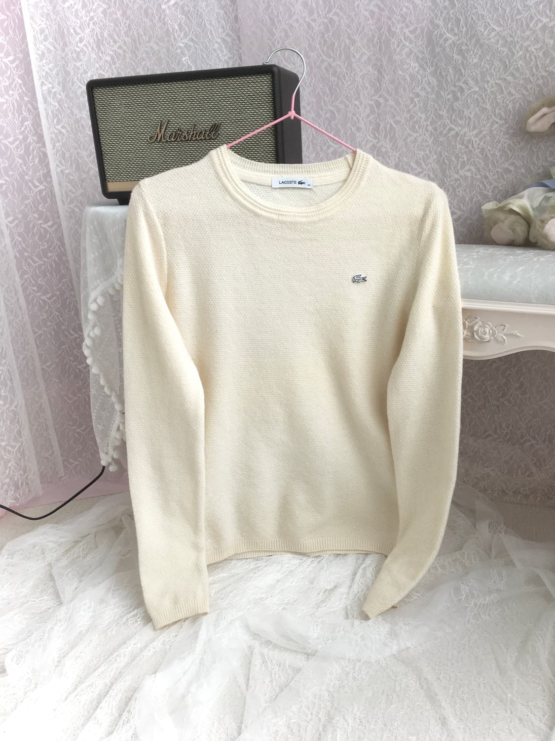 lacoste cream knit 상품이미지3