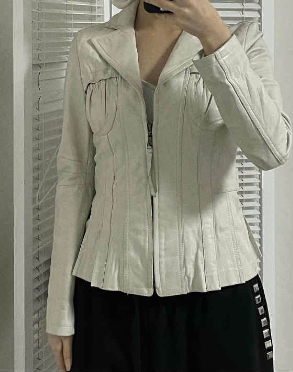 핀턱 코르셋 레더 자켓 shop502 파우닝  상품이미지1