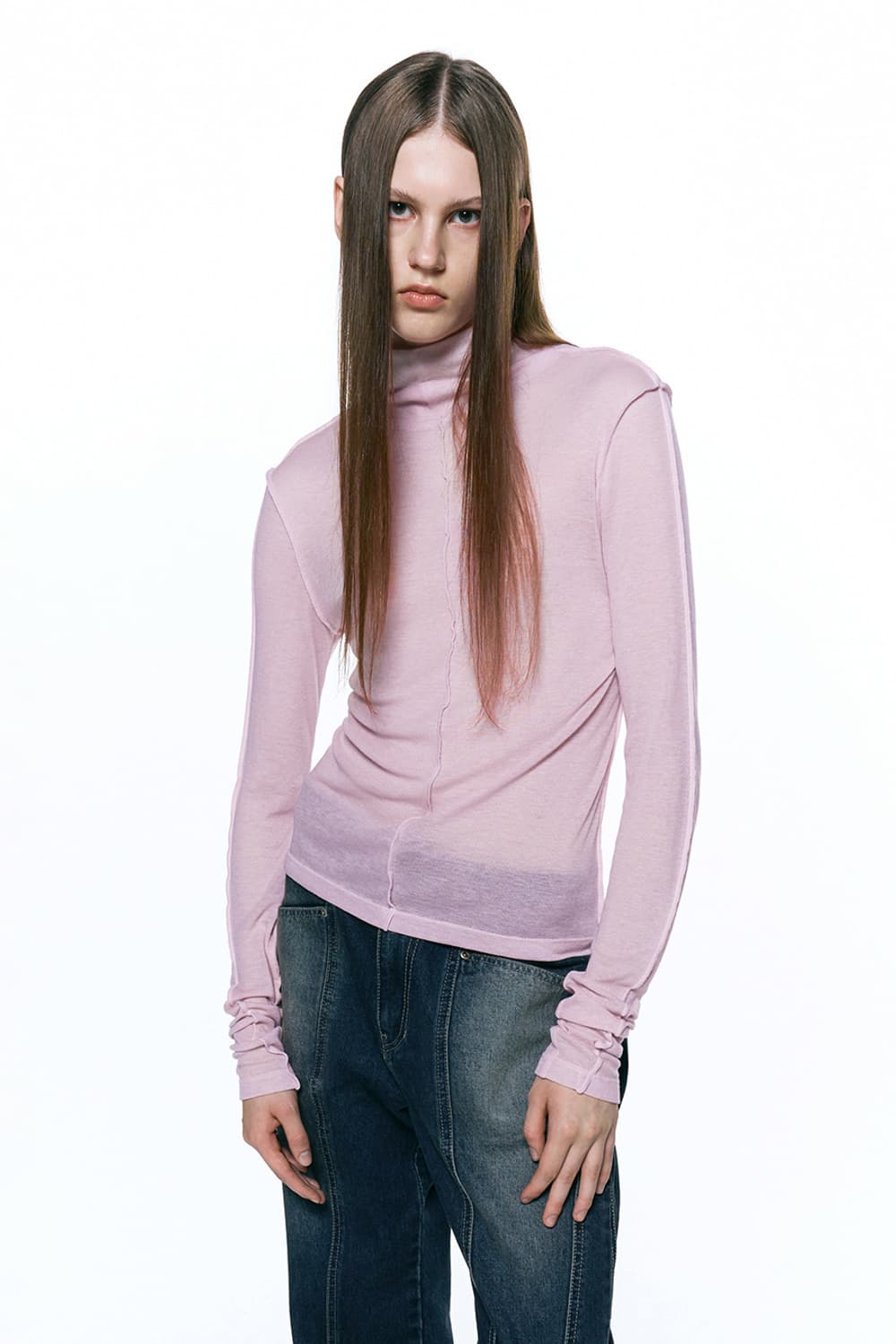 인사일런스우먼-라인 포인트 터틀넥 상품이미지1