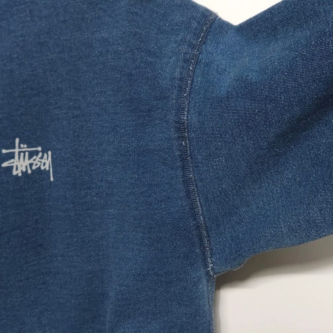 100)STUSSY 스투시 일본한정판 인디고 후드티 루즈핏 상품이미지7