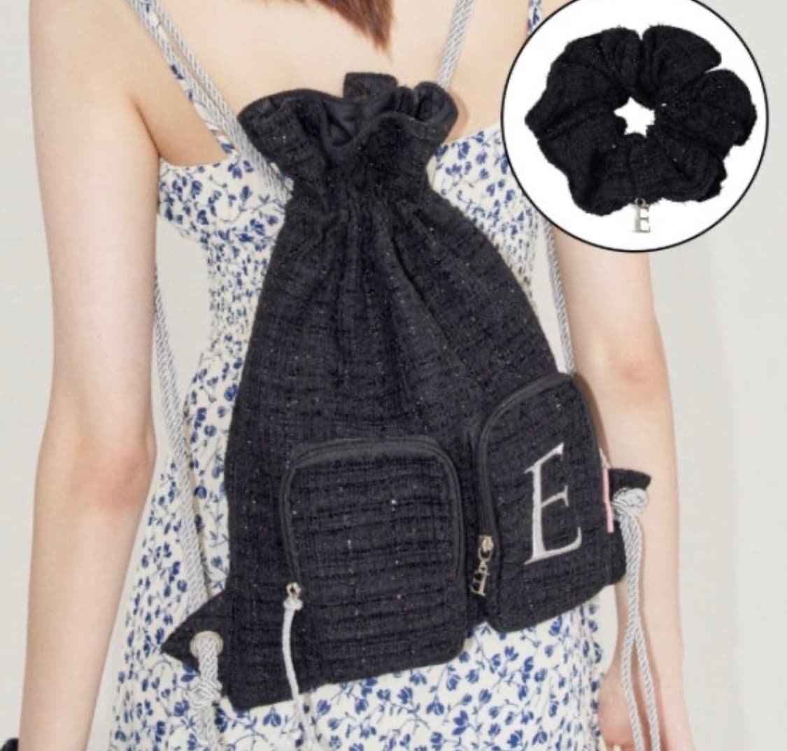 앙트레브 트위드 스트링 백 상품이미지1