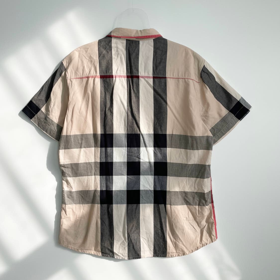 C2 버버리 브릿 노바 체크 패턴 반팔 셔츠 105사이즈 상품이미지3