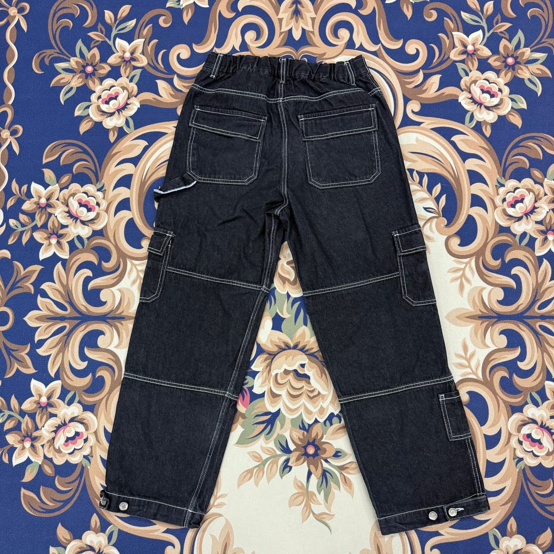 (M)알디브이제트 RDVZ 흑청 카고 데님팬츠 상품이미지5