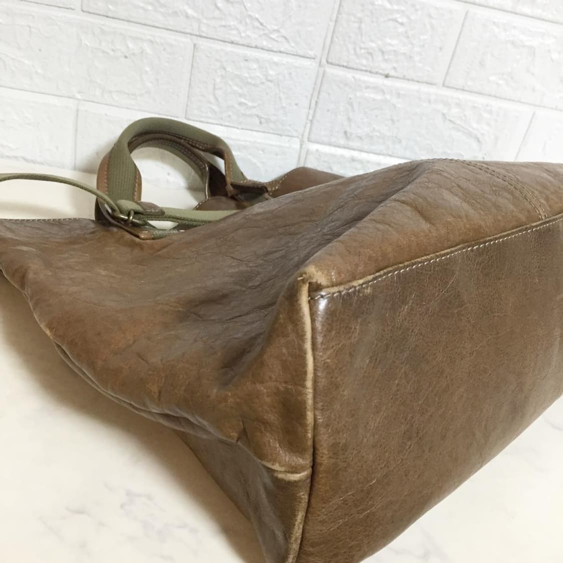 보데산 최고급 소가죽 빈티지가공 토트백 포터 스타일 상품이미지5