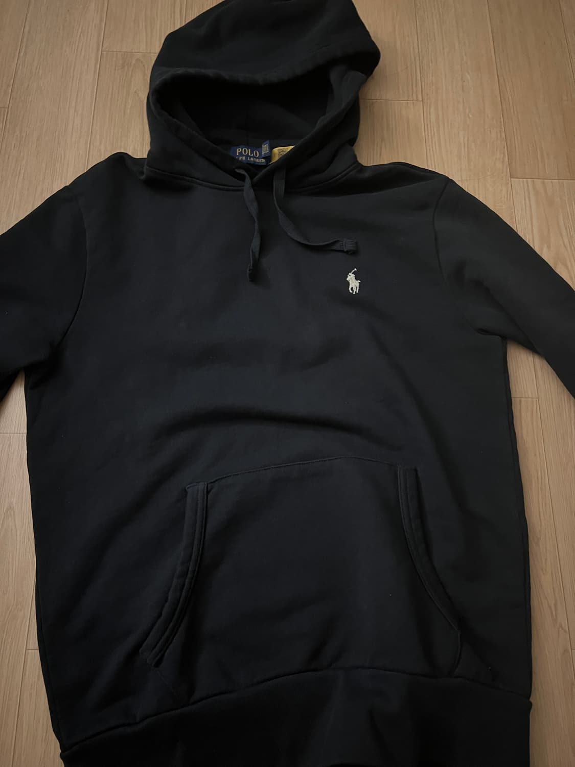 폴로 블랙 후드티 s 급처 상품이미지1
