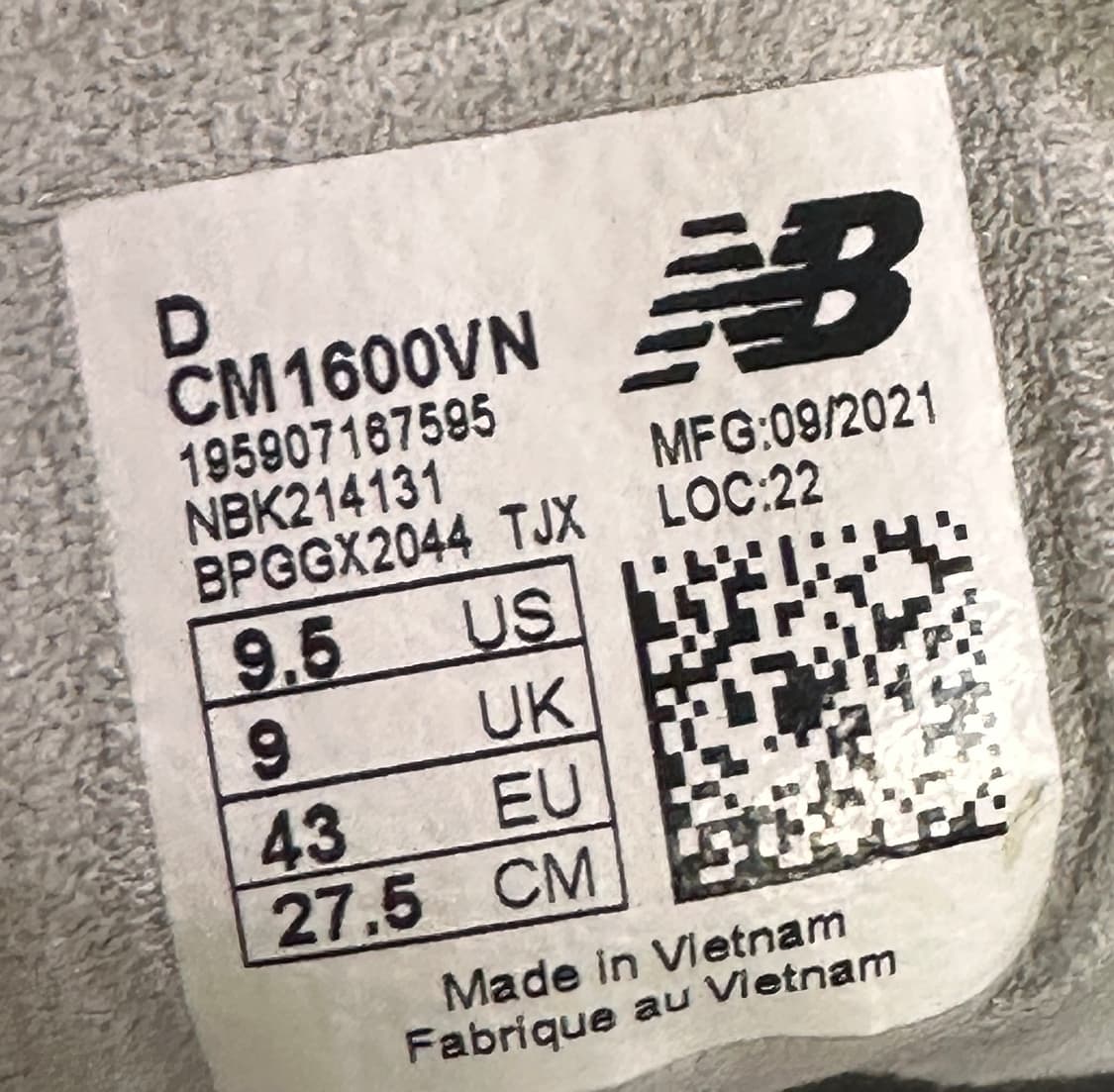 뉴발란스 1600 프리미엄 빈티지 네이비 (275mm) 상품이미지9