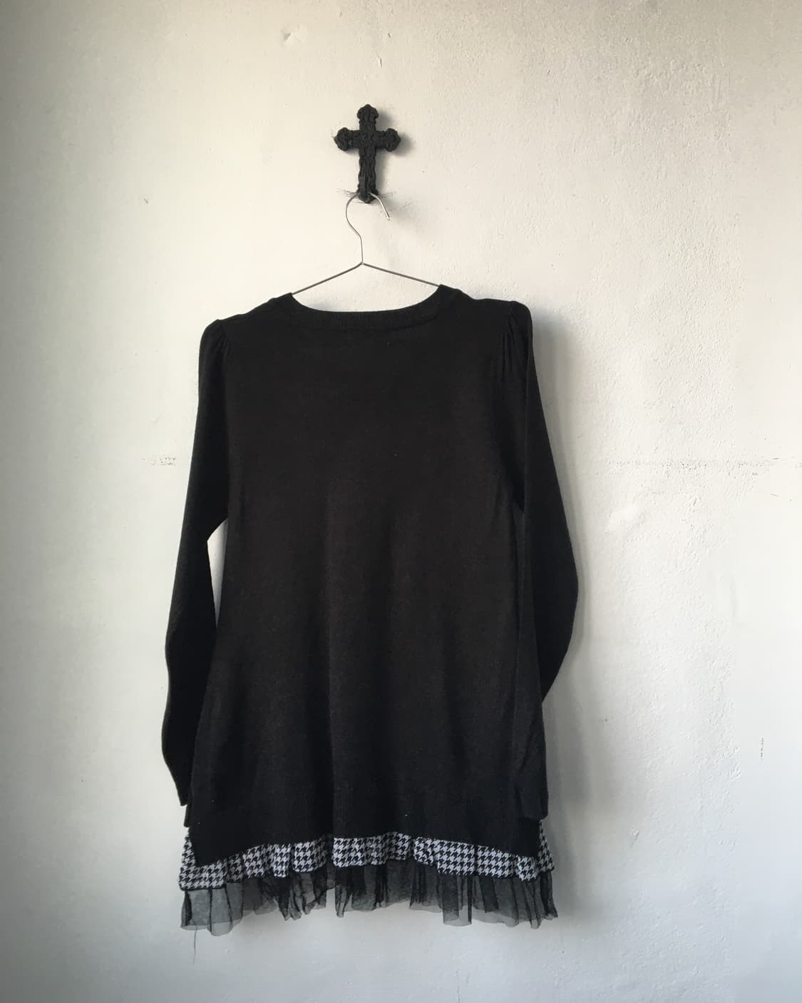 Shirring lace point knit onepiece 상품이미지3