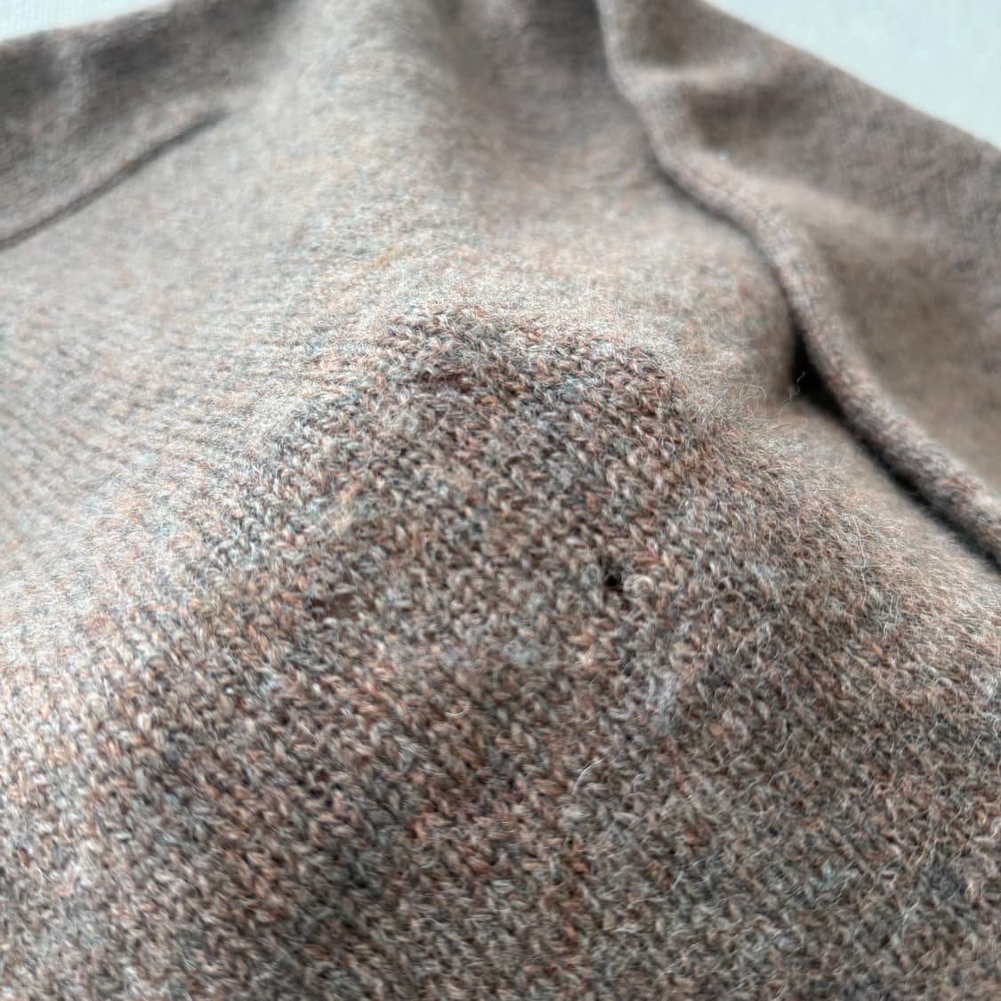 [XL]70s 울리치 퓨어울 멜란지 니트 브라운 상품이미지5