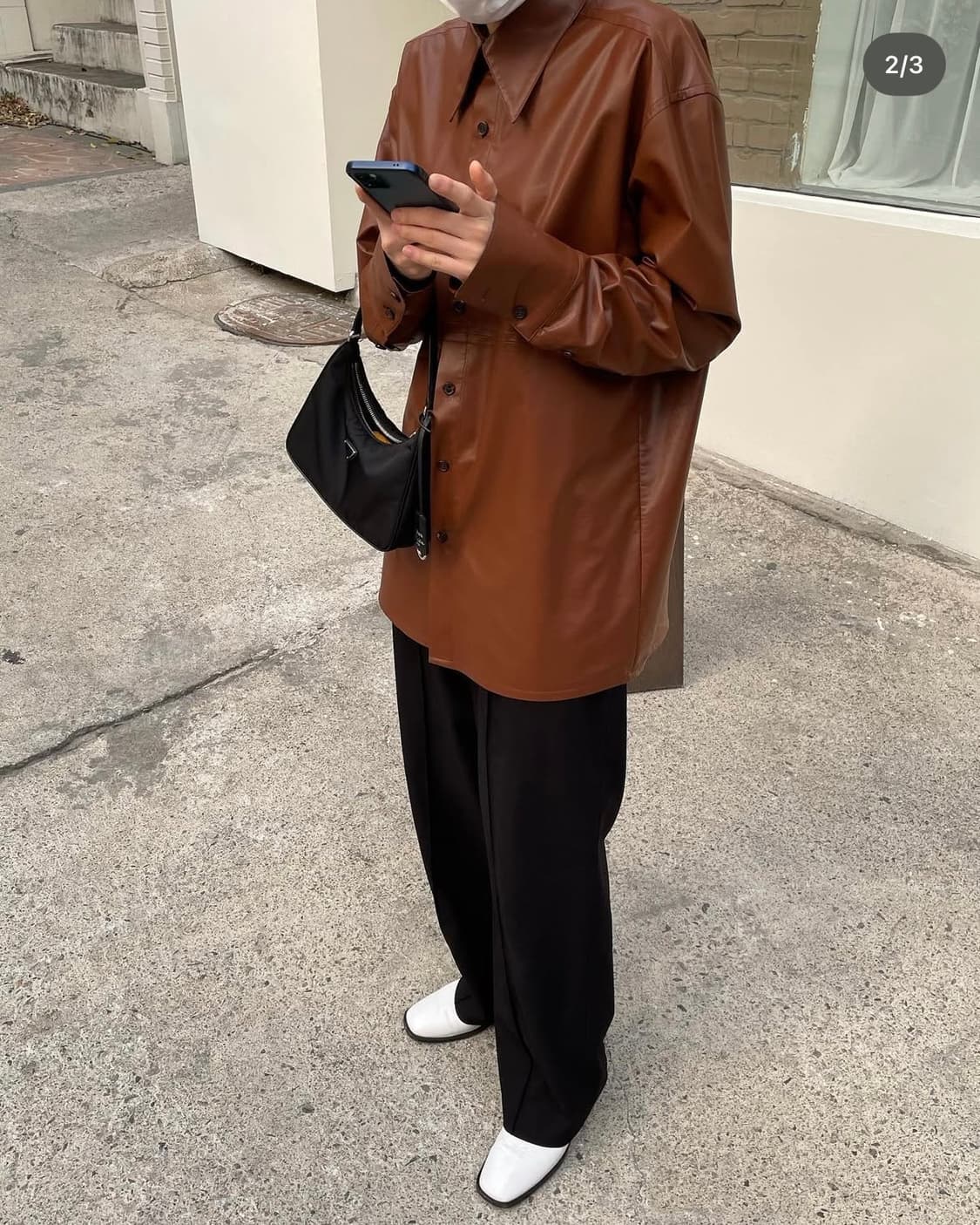 라벨아카이브_레더셔츠 상품이미지2