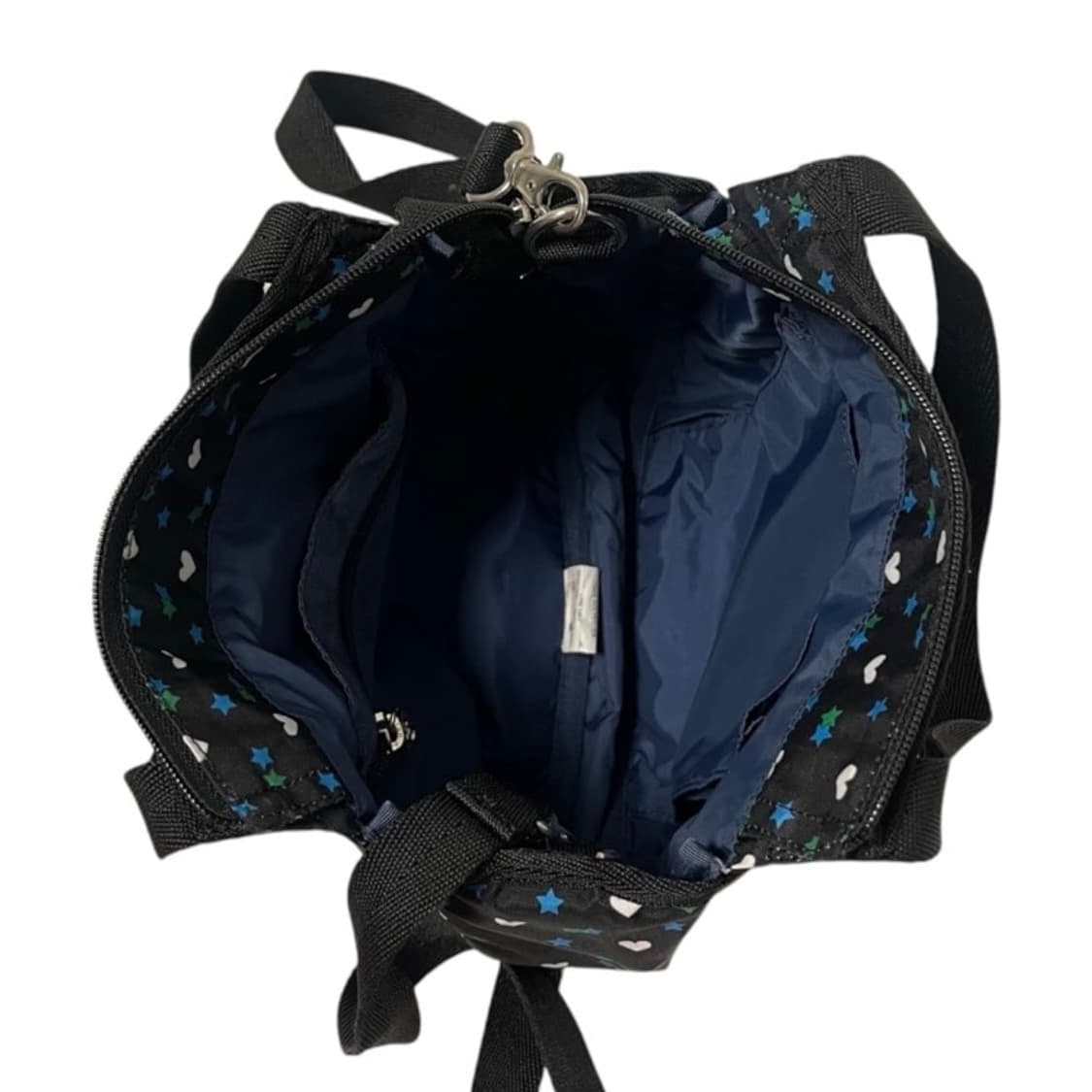 레스포삭 빈티지 모리걸 별 스타 하트 러브 패턴 크로스백 가방 네이비 상품이미지3