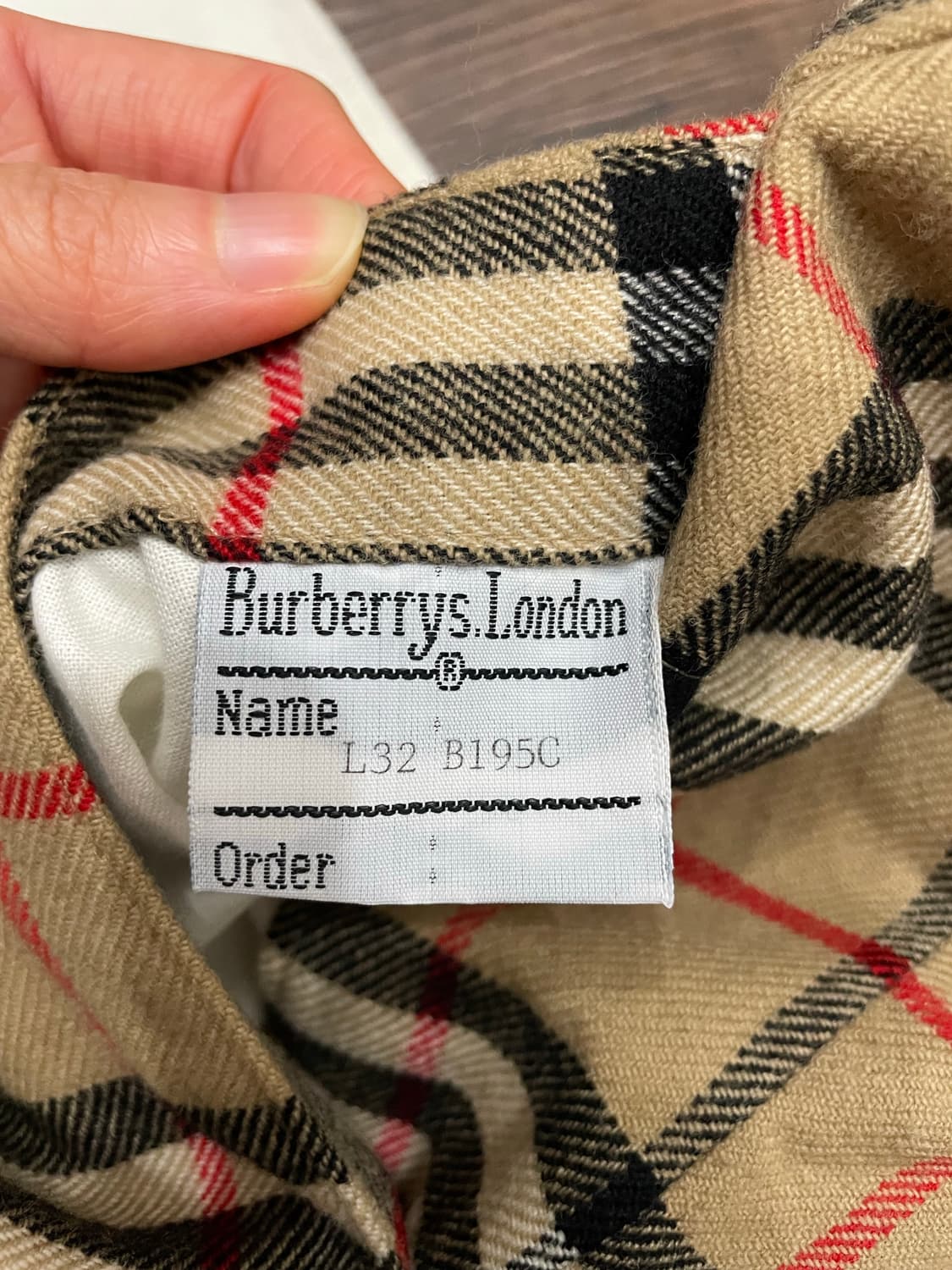 90s 버버리 울 노바체크 팬츠 베이지 30 상품이미지8