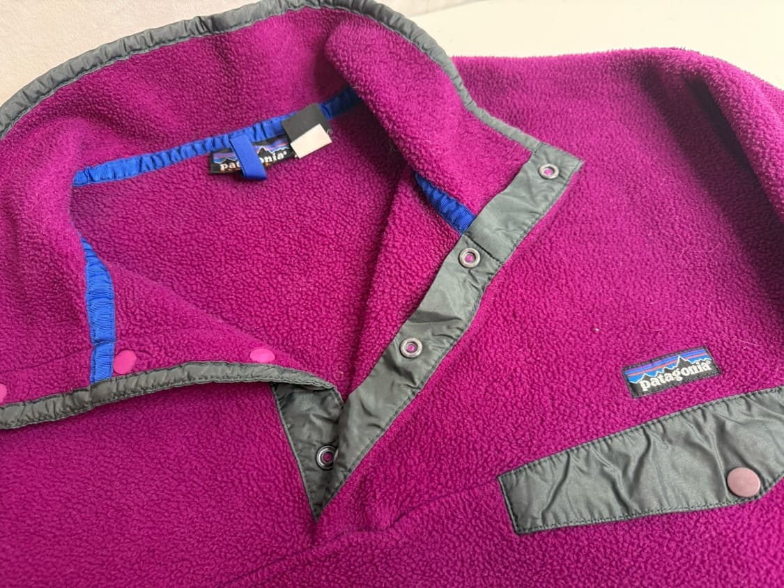 90s 파타고니아 신칠라 스냅-T 퍼플/그레이 USA 상품이미지2
