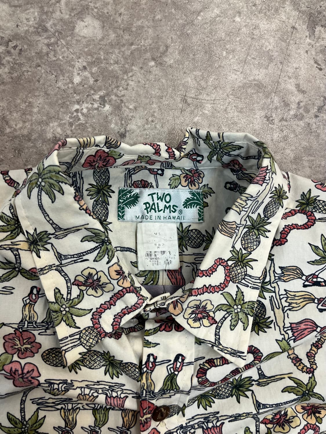 빈티지 하와이안 패턴 반팔 셔츠 아이보리  #csz3729 상품이미지3