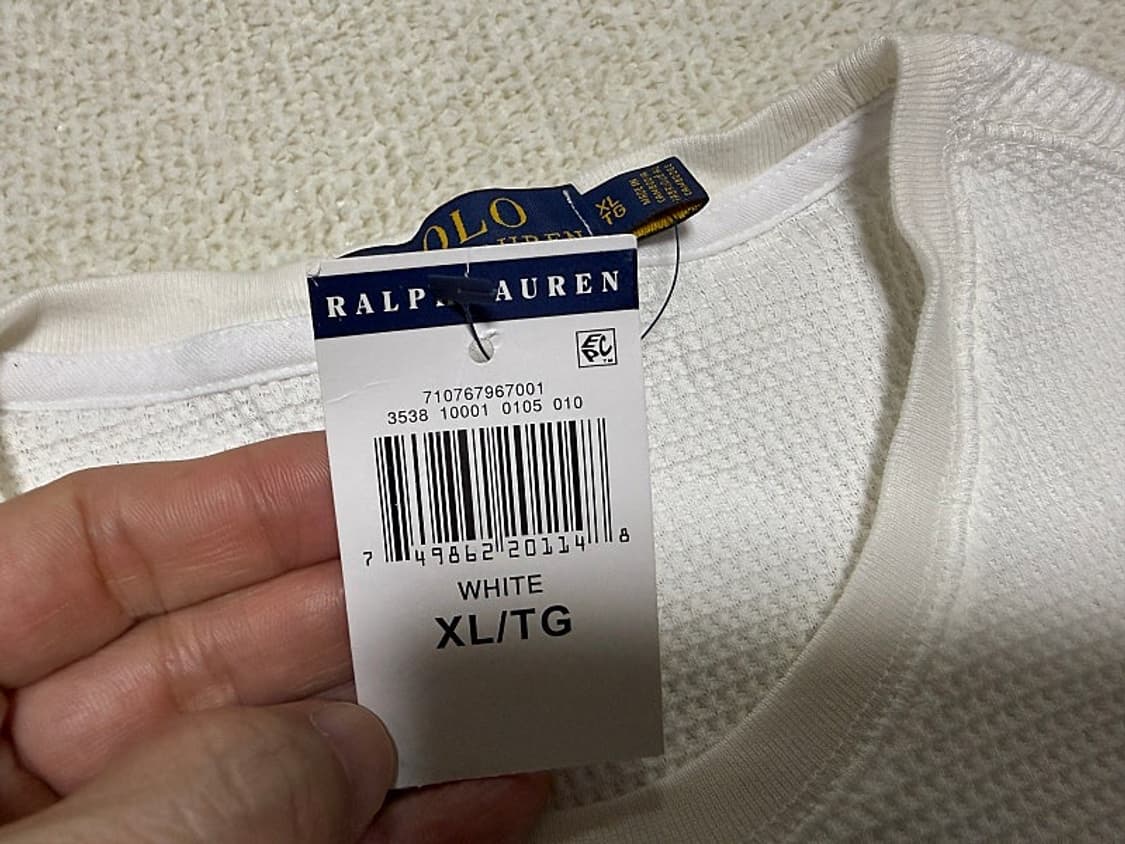 폴로 랄프로렌 와플 긴팔 티셔츠 남성용 100사이즈 새제품 상품이미지3