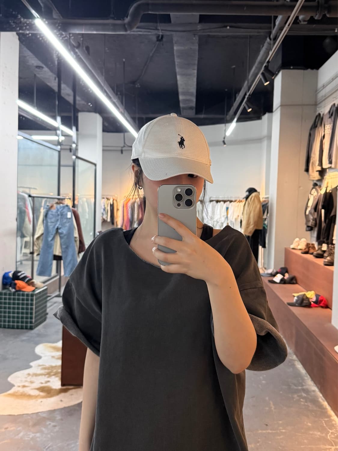 폴로 센터 스몰로고 화이트 캡모자 H2983 상품이미지1